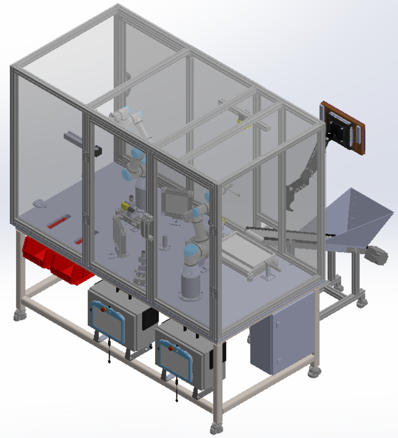 CAD render of the modular inspection cell
